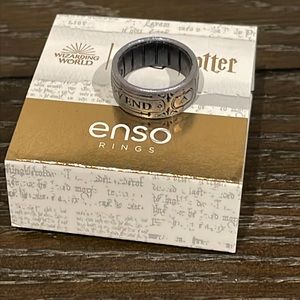 Harry Potter Enso size 4 “until the very end” deathly hallows silicone ring